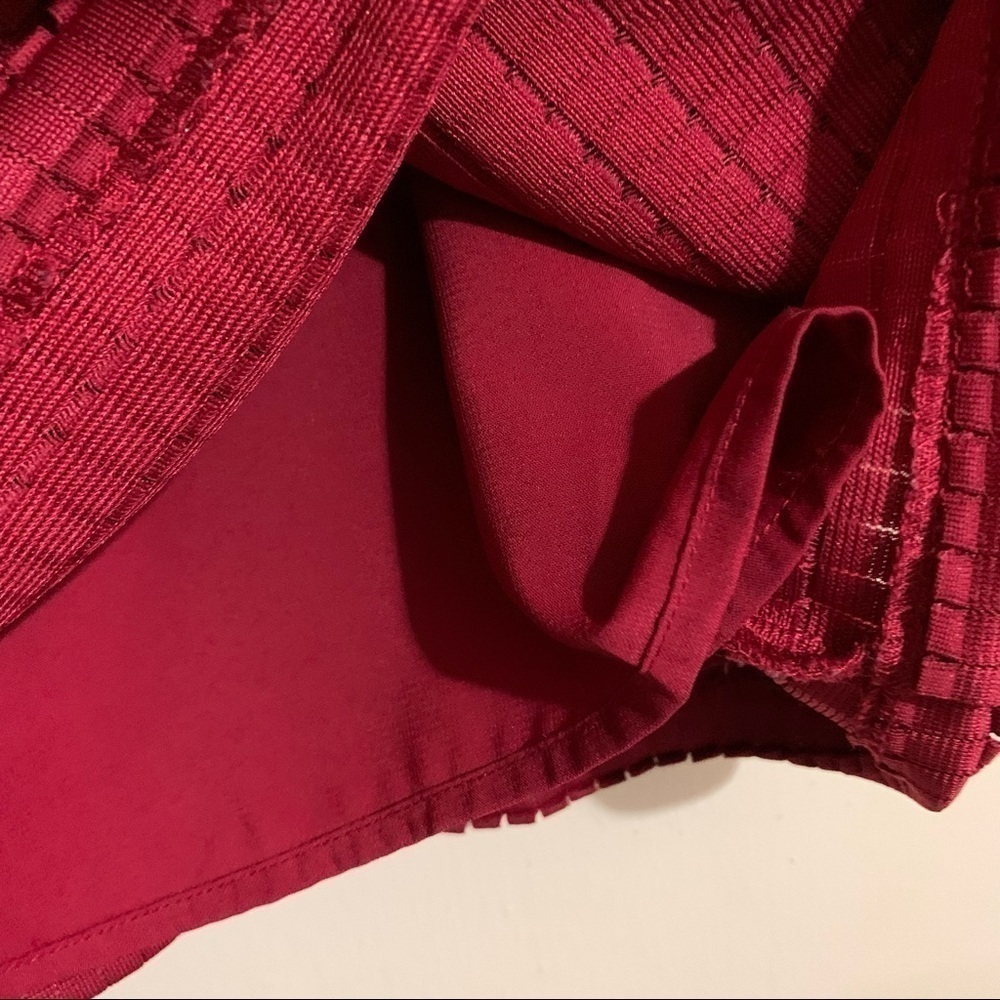 Eden Society Lalia Stitch Fix Red Textured Bell Sleeve Blouse. Size Medium. - Picture 5 of 10
